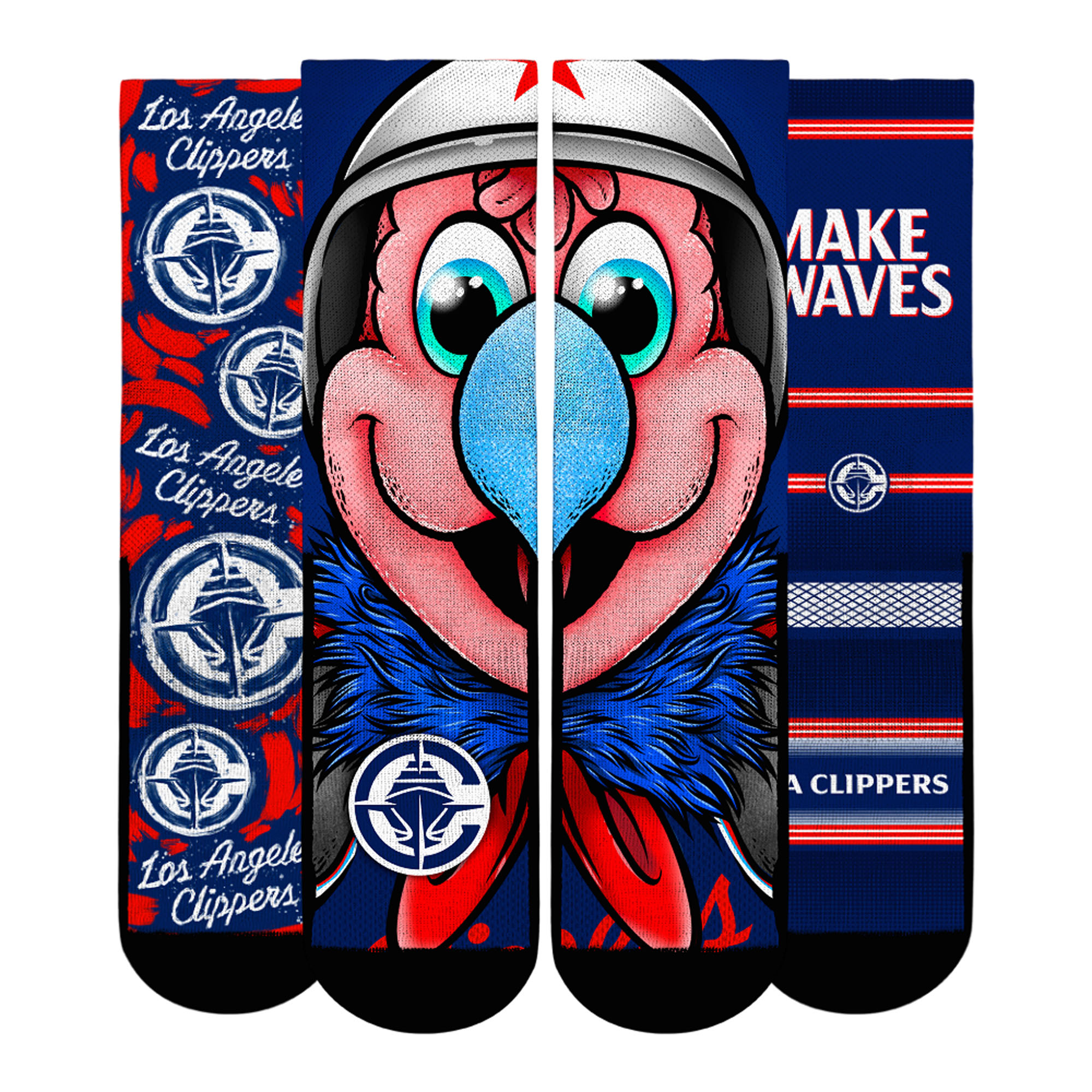 Unisex Rock Em Black LA Clippers Fan Favorites Three-Pack Crew Socks Set