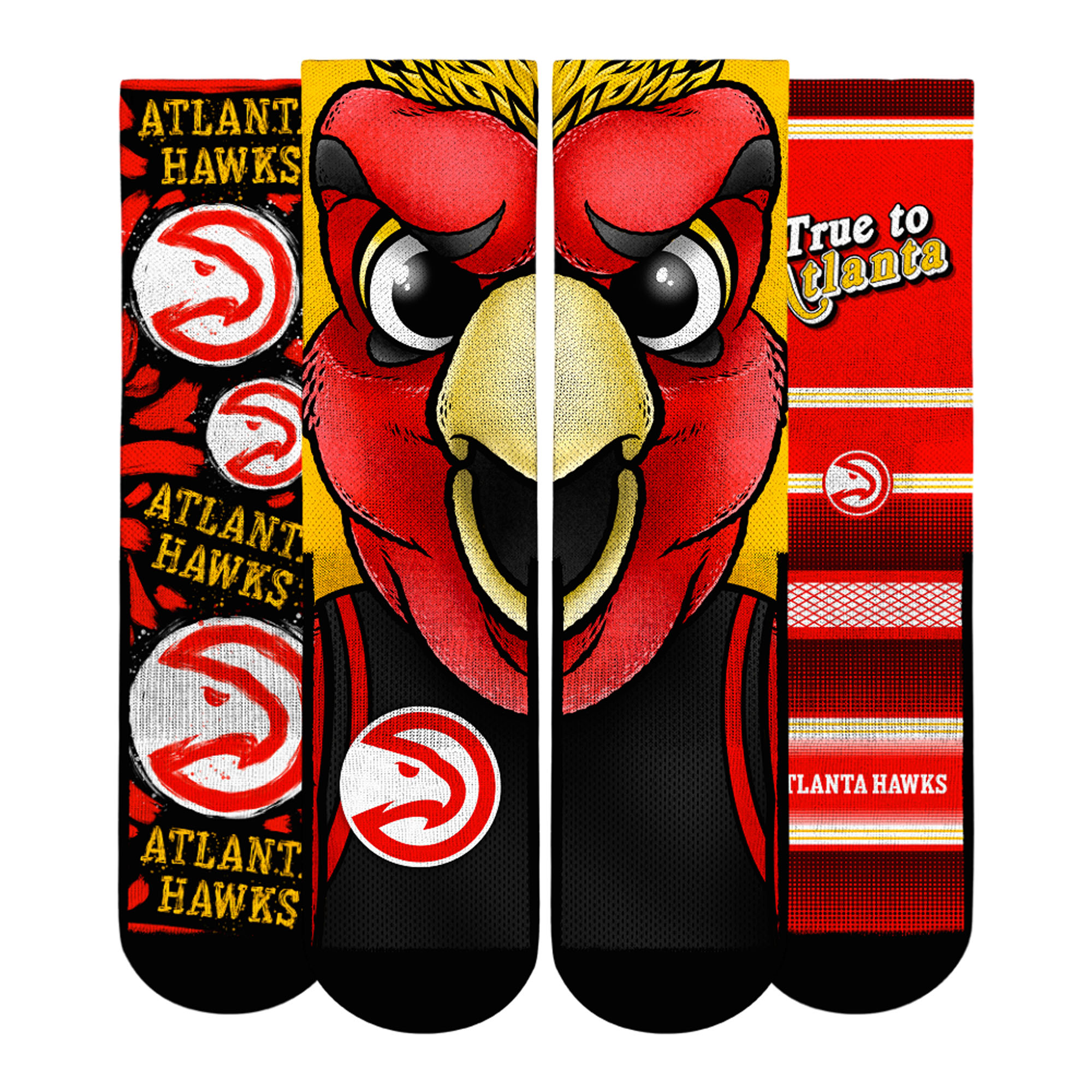 Unisex Rock Em Red Atlanta Hawks Fan Favorites Three-Pack Crew Socks Set