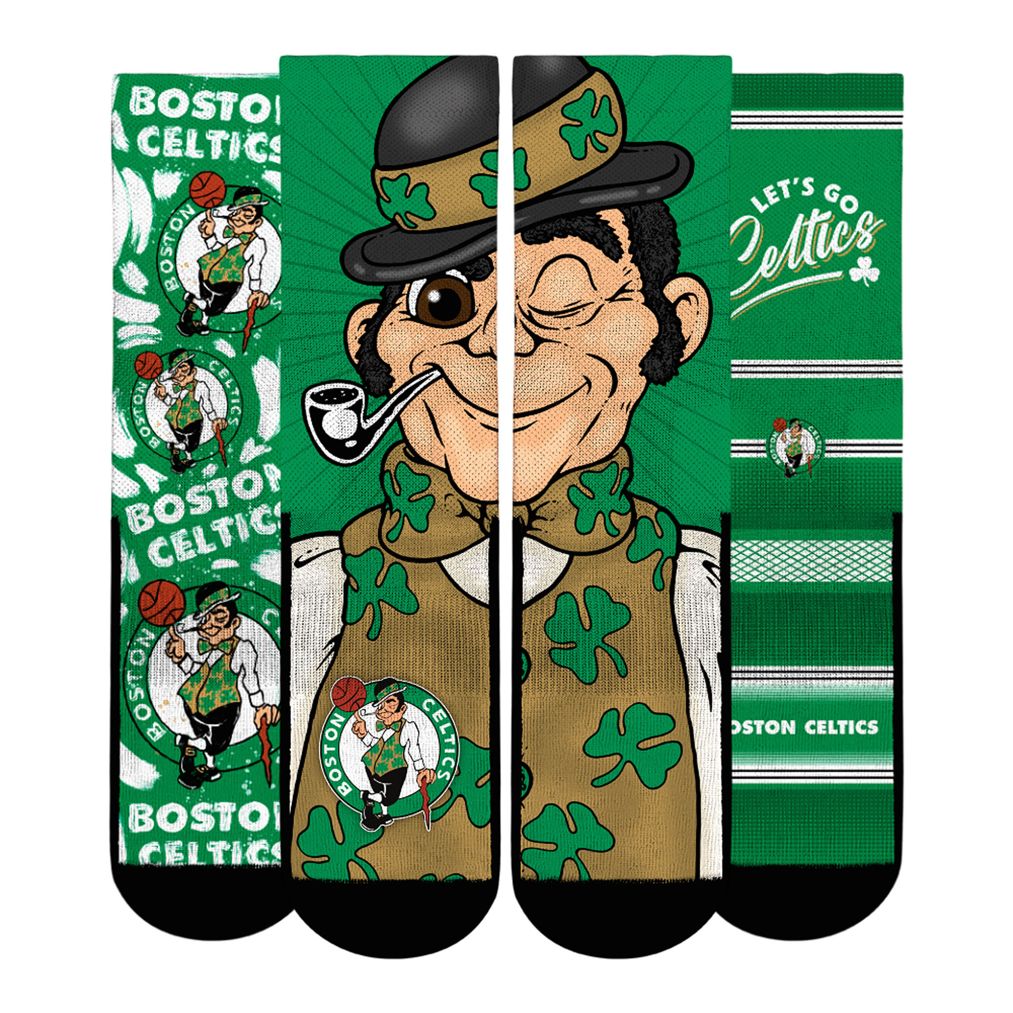 Unisex Rock Em Green Boston Celtics Fan Favorites Three-Pack Crew Socks Set