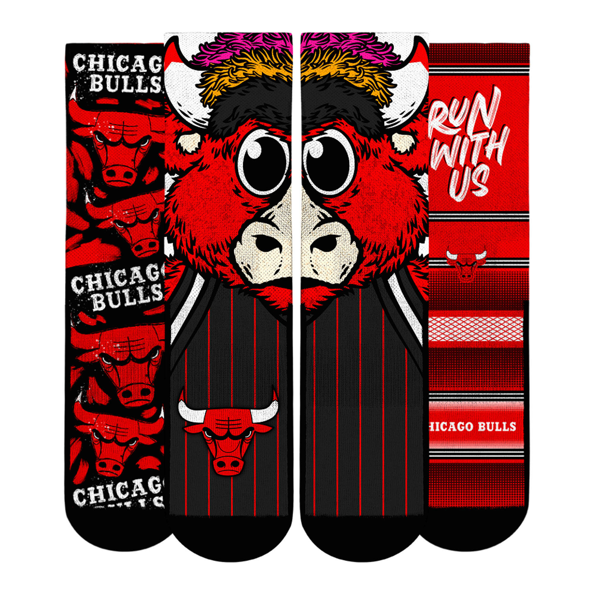 Unisex Rock Em Red Chicago Bulls Fan Favorites Three-Pack Crew Socks Set