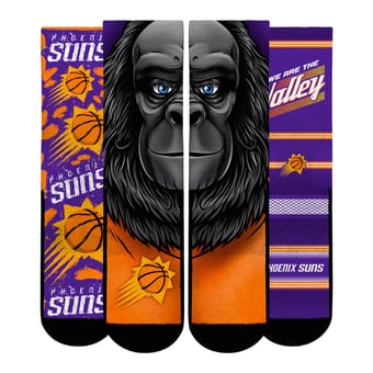 Youth Rock Em  Orange Phoenix Suns Fan Favorites Three-Pack Crew Socks Set