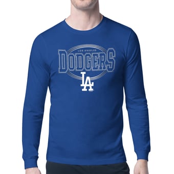 Men's Starter Royal Los Angeles Dodgers Team Track Graphic Long Sleeve T-Shirt