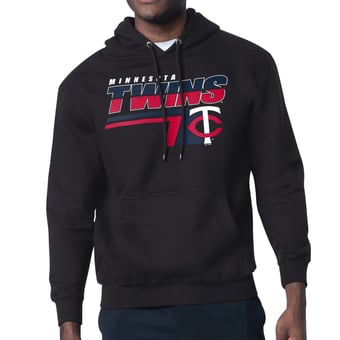 Men's Starter Black Minnesota Twins Logo Push Graphic Hoodie