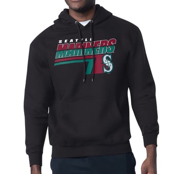 Men's Starter Black Seattle Mariners Logo Push Graphic Hoodie