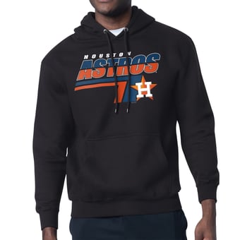 Men's Starter Black Houston Astros Logo Push Graphic Hoodie