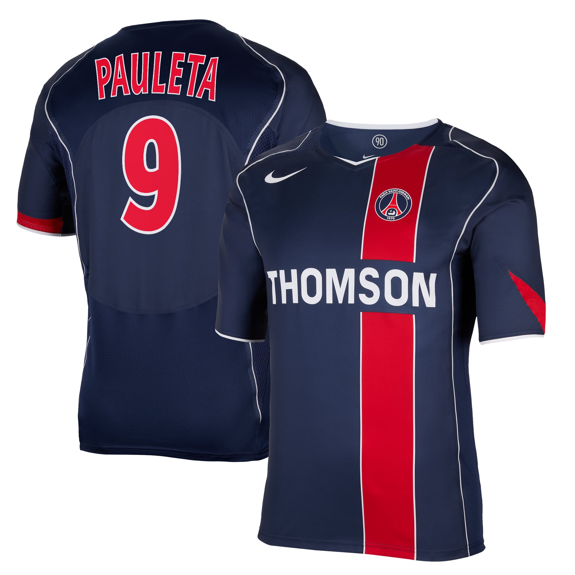Maillot PSG Nike 2004/05 Total 90 Reissue - Bleu avec flocage Pauleta 9