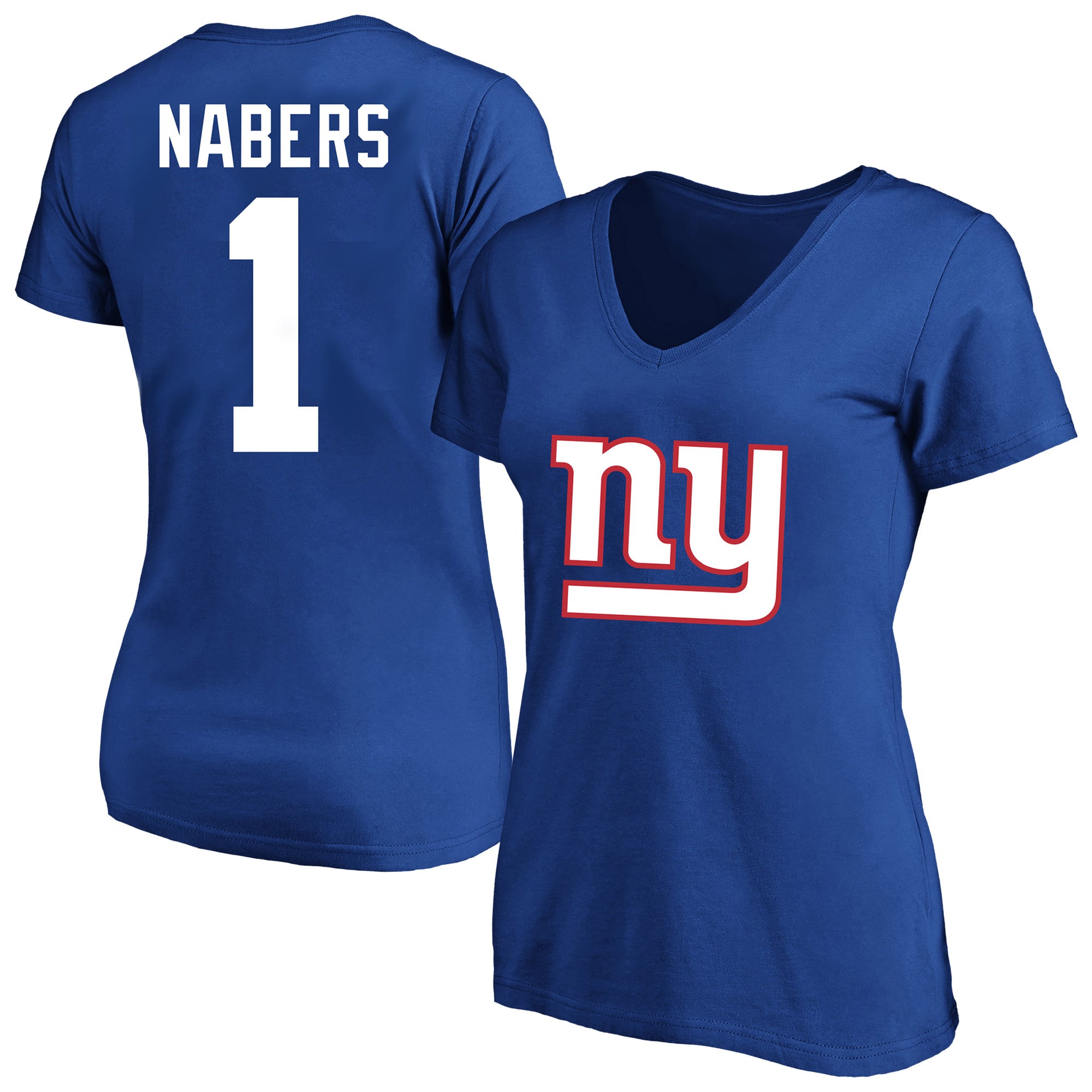 Women’s Fanatics Malik Nabers Royal New York Giants Plus Size Name & Number V-Neck T-Shirt Women’s Fanatics Malik Nabers Royal New York Giants Plus Size Name & Number V-Neck T-Shirt