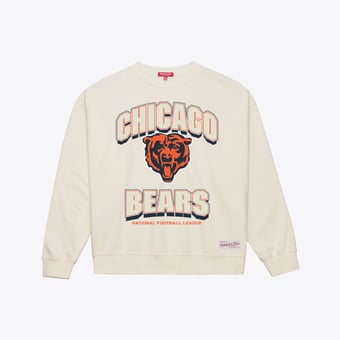Women's  Mitchell & Ness  Cream Chicago Bears Tonal Arch Sweatshirt