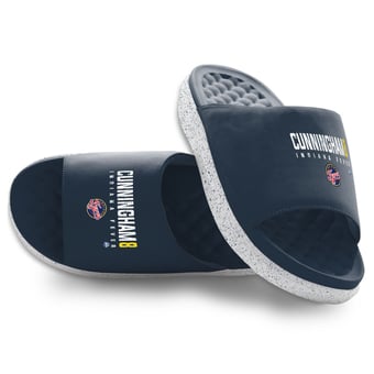 Youth ISlide Sophie Cunningham Navy Indiana Fever Wordmark Motive Slide Sandals