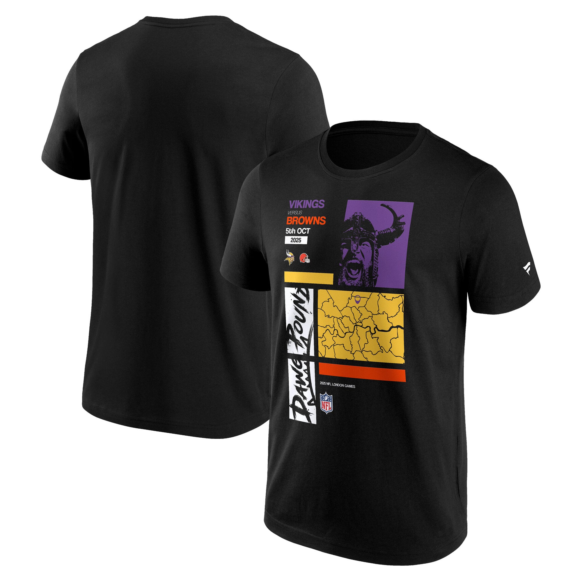 T-shirt NFL LDN Tottenham Match Up Minnesota Vikings vs Browns - Uomo