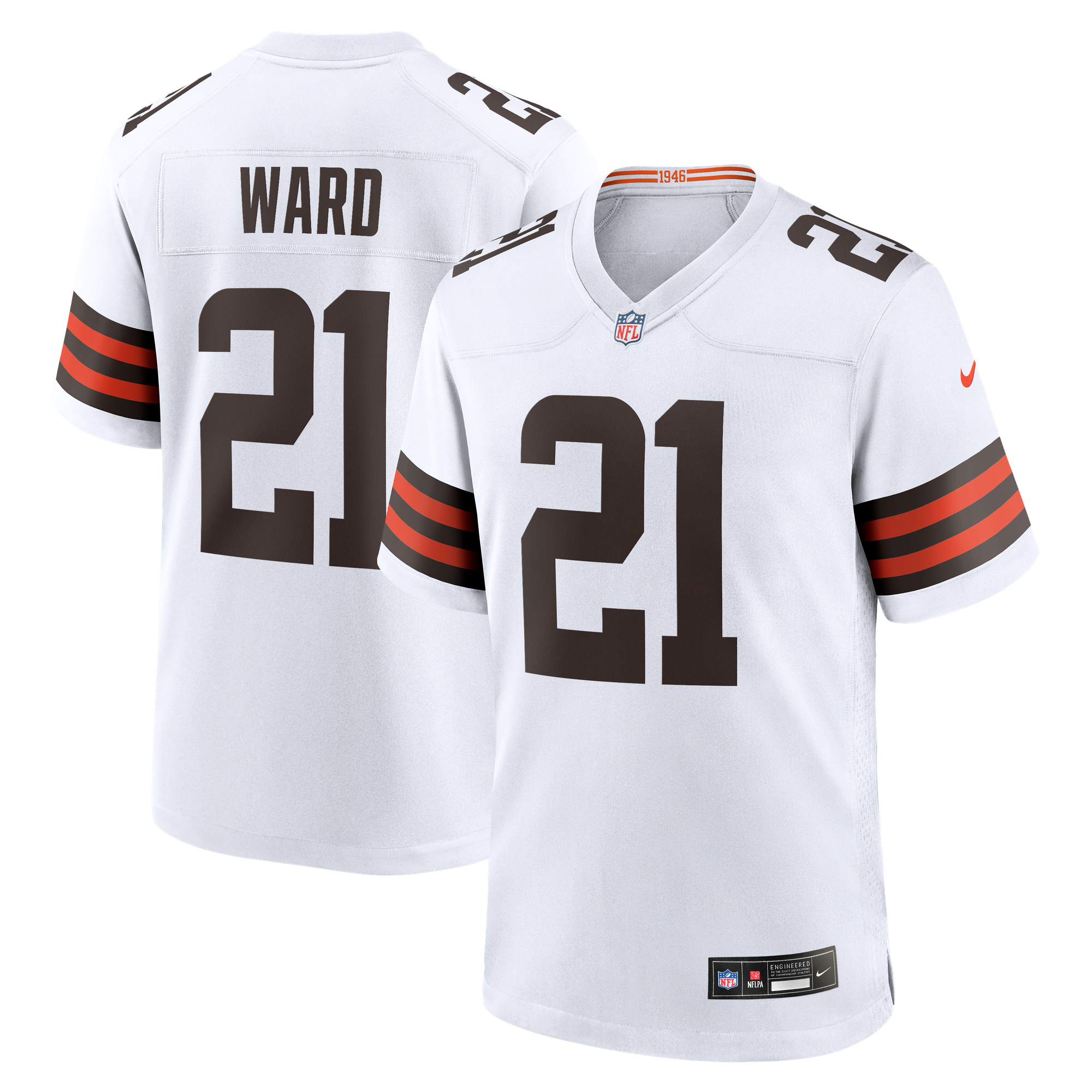 Camiseta Nike de visitante de los Cleveland Browns - Ward - Hombre