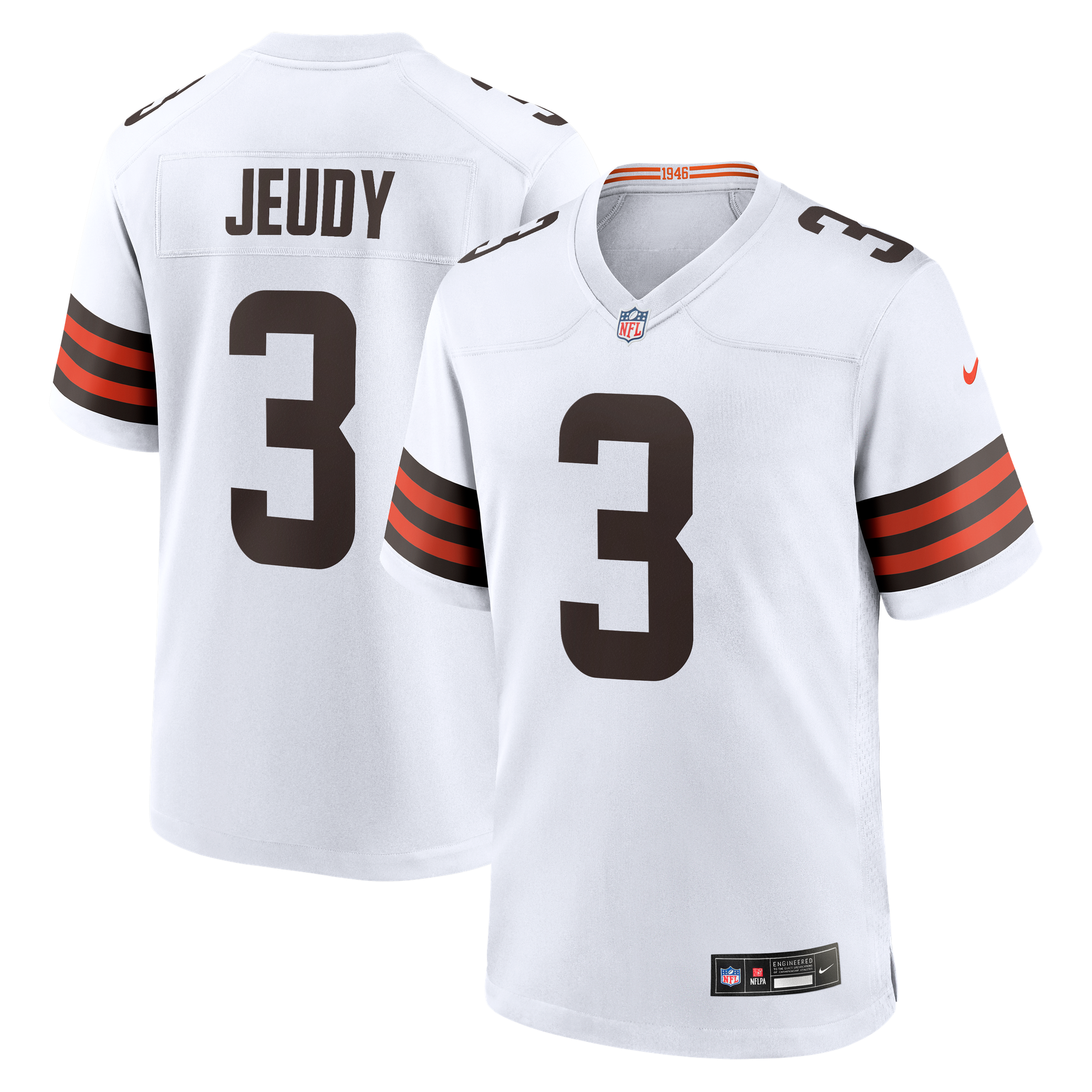 Camiseta Nike de visitante de los Cleveland Browns - Jeudy - Hombre