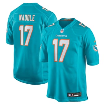 Miami Dolphins Nike Game Home Jersey - Aqua - Jaylen Waddle - Mens