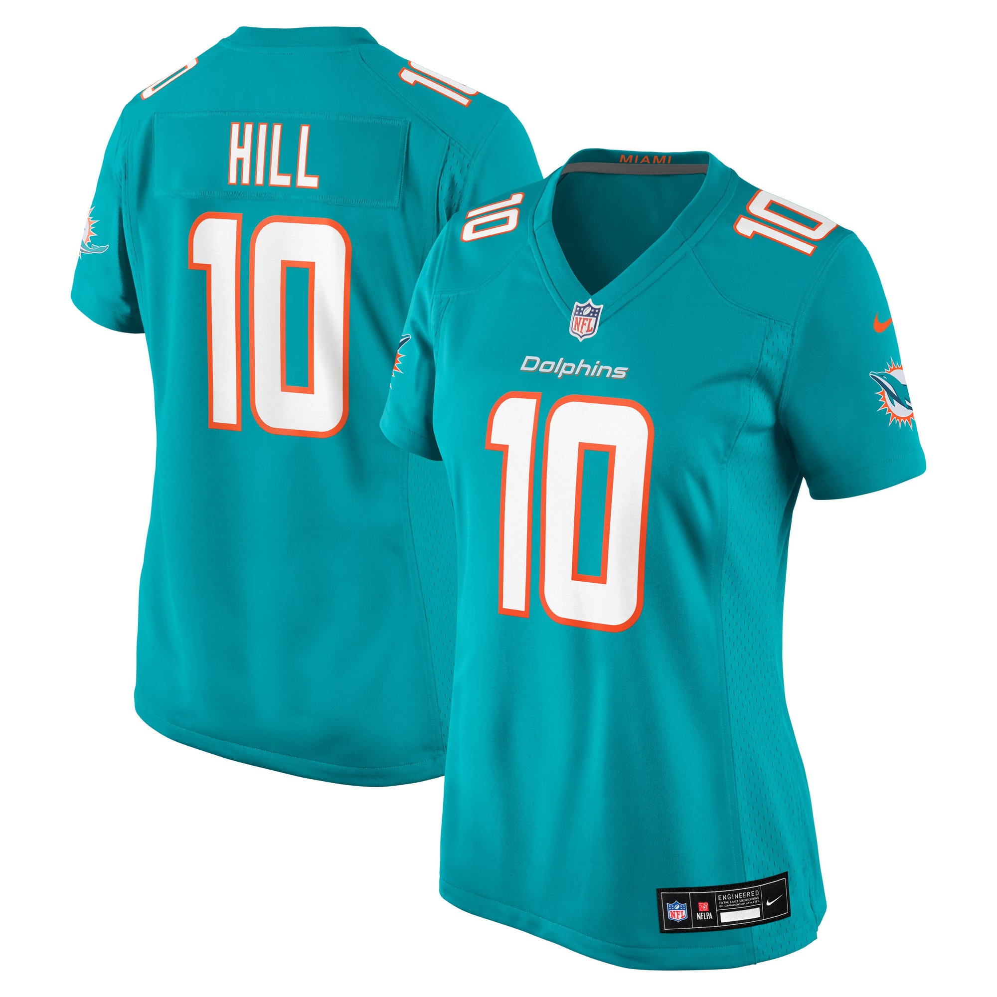 Camiseta Nike de local de los Miami Dolphins - Hill - Mujer