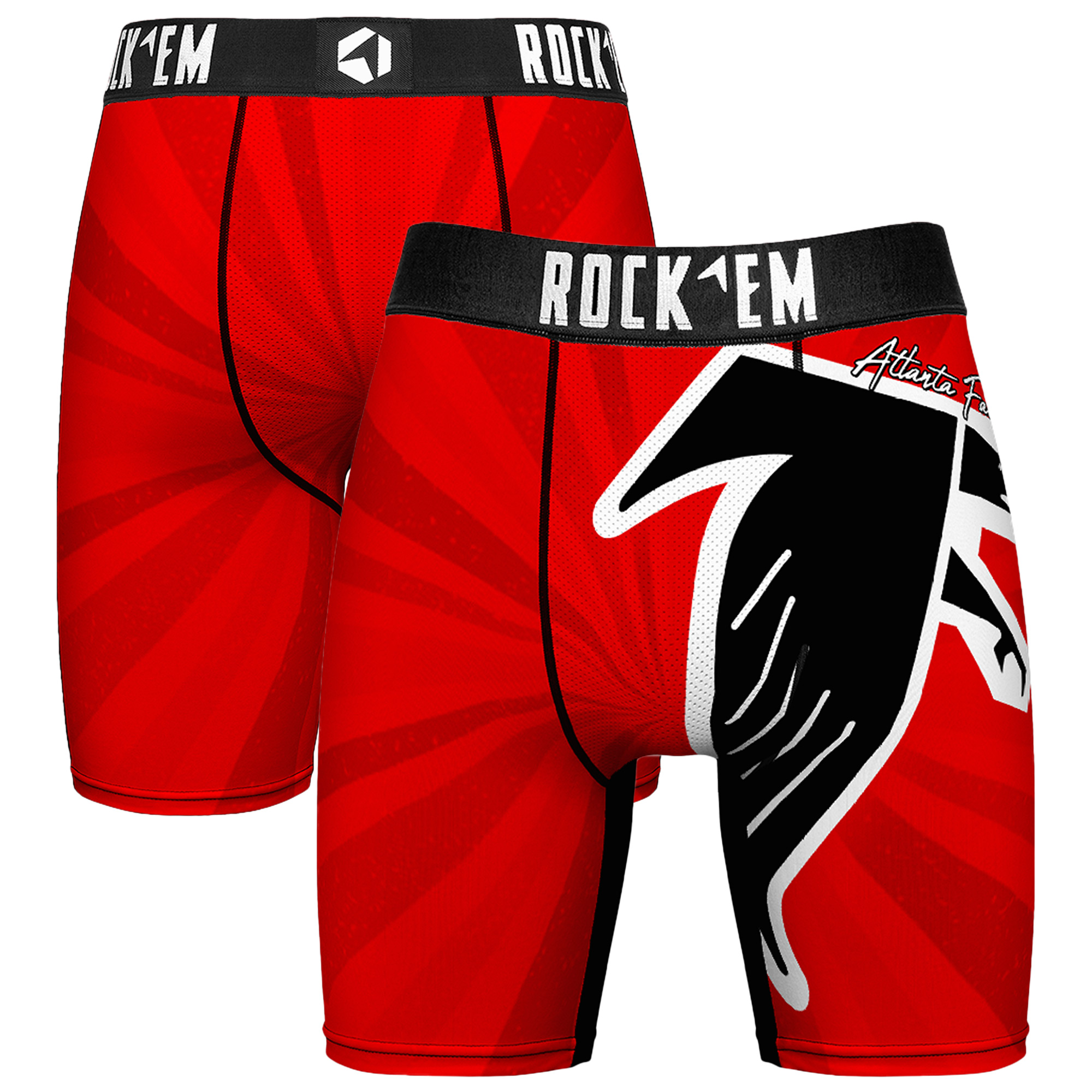 Men's Rock Em Black Atlanta Falcons Throwback Swirl Boxer Briefs