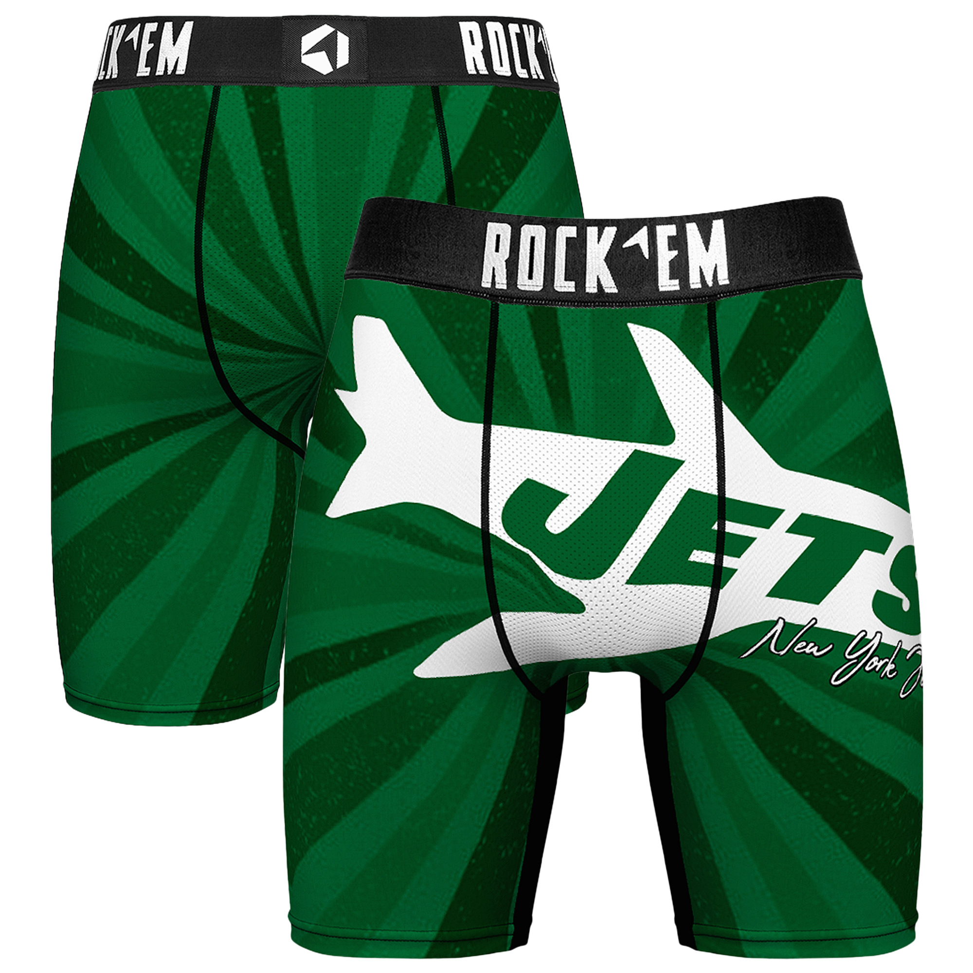 Men's Rock Em Green New York Jets Throwback Swirl Boxer Briefs