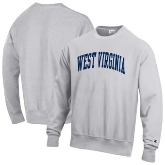 Men's Champion Gray West Virginia Mountaineers Reverse Weave Fleece Sweatshirt