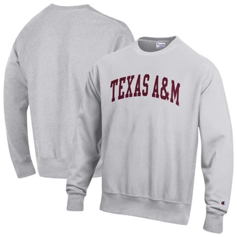 Men's Champion Gray Texas A&M Aggies Reverse Weave Fleece Sweatshirt