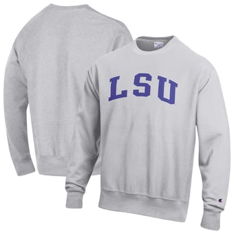 Men's Champion Gray LSU Tigers Reverse Weave Fleece Sweatshirt
