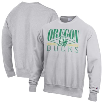 Men's Champion Gray Oregon Ducks Reverse Weave Fleece Sweatshirt