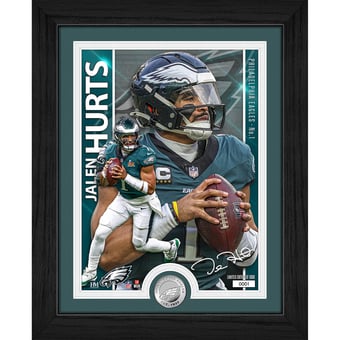 Highland Mint Jalen Hurts Philadelphia Eagles 13" x 16" Silver Coin Photo Mint