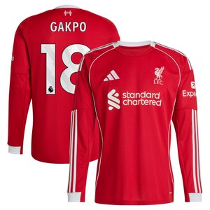 Maillot Liverpool adidas Domicile 25/26 - Manches longues avec flocage Gakpo 18, vue 2