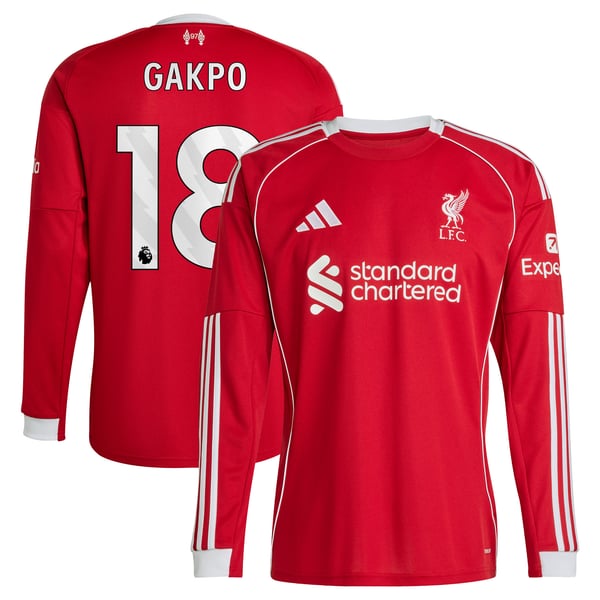 Maillot Liverpool adidas Domicile 25/26 - Manches longues avec flocage Gakpo 18