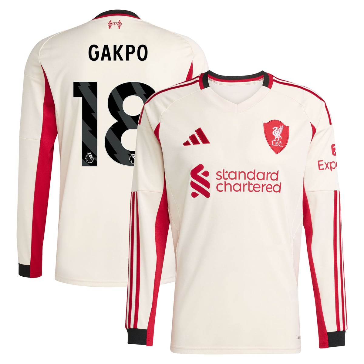 Maillot adidas Liverpool Extérieur 25/26 - Manches longues avec flocage Gakpo 18