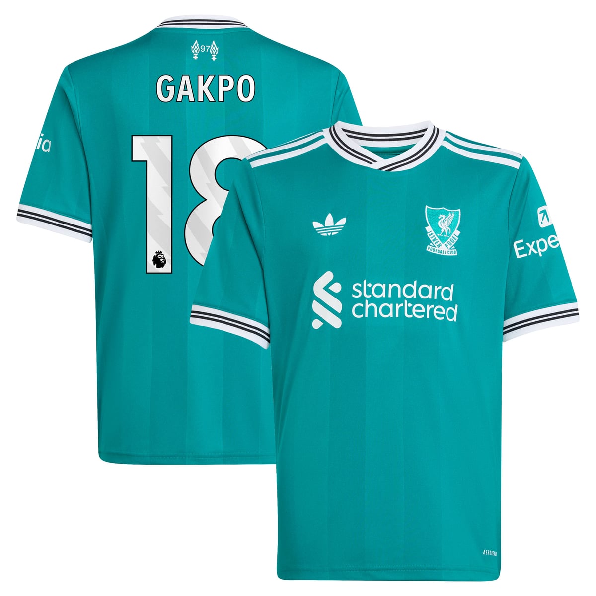 Maillot adidas Liverpool Troisième 25/26 - Enfant avec flocage Gakpo 18