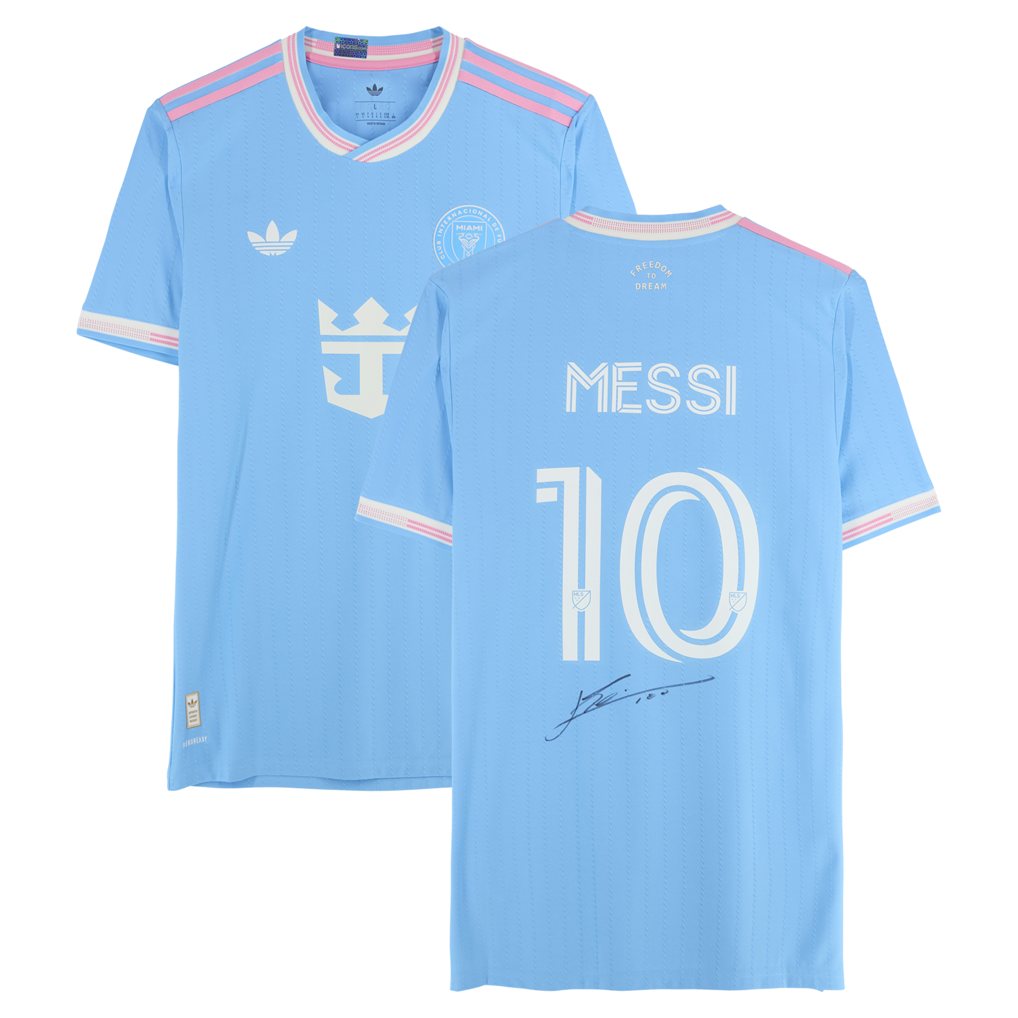 Lionel Messi Inter Miami CF Autographed Blue adidas 2025 Jersey
