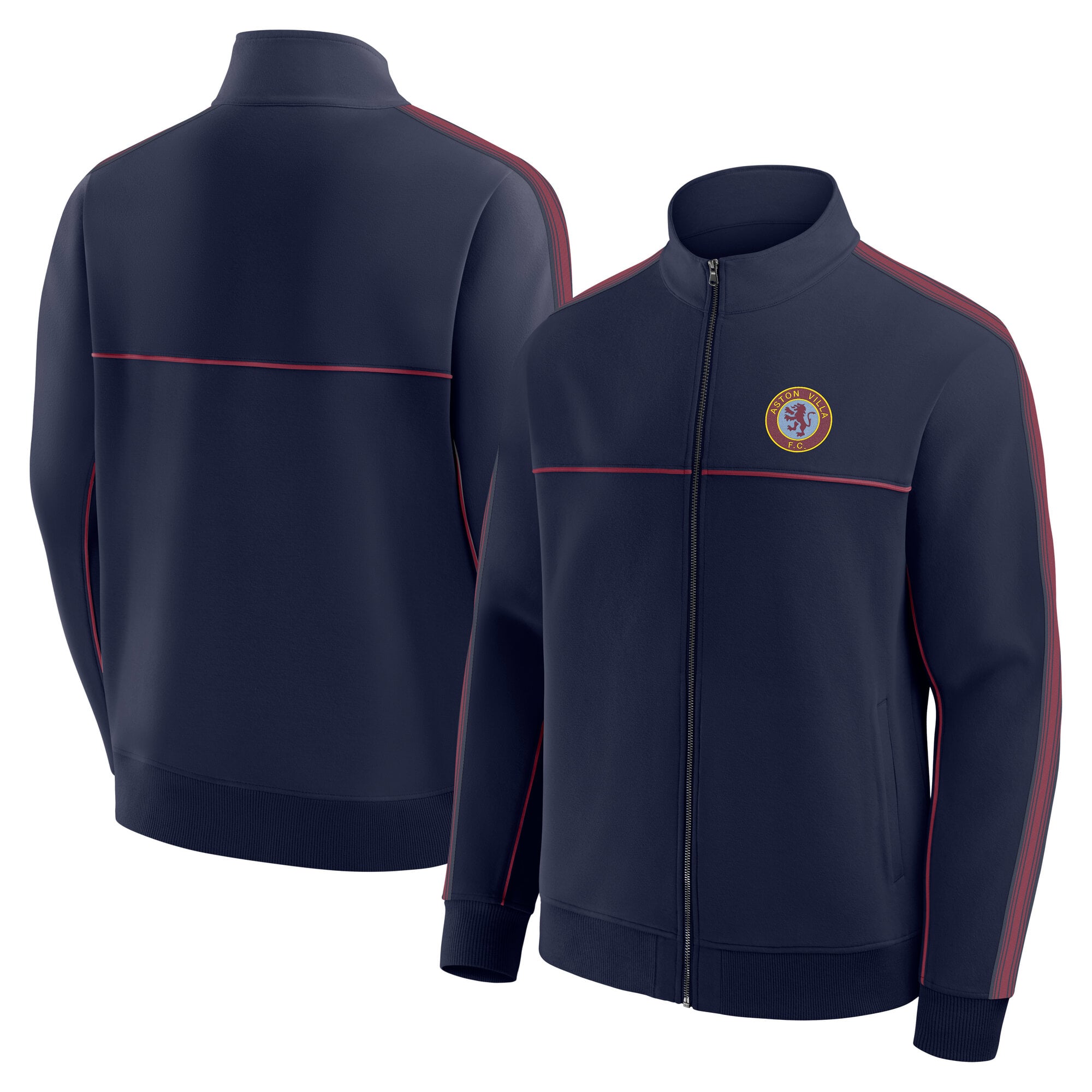 Veste de survêtement rétro Aston Villa - Bleu maritime - Homme