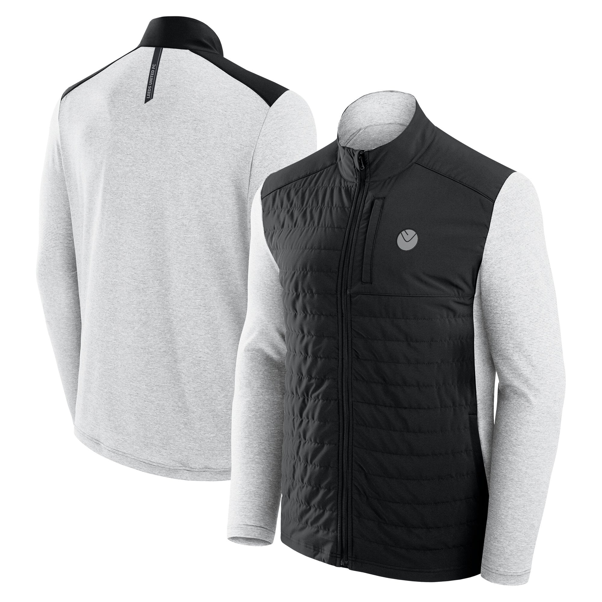 Leeds United Full Zip Hybrid Jacket - Black - Mens