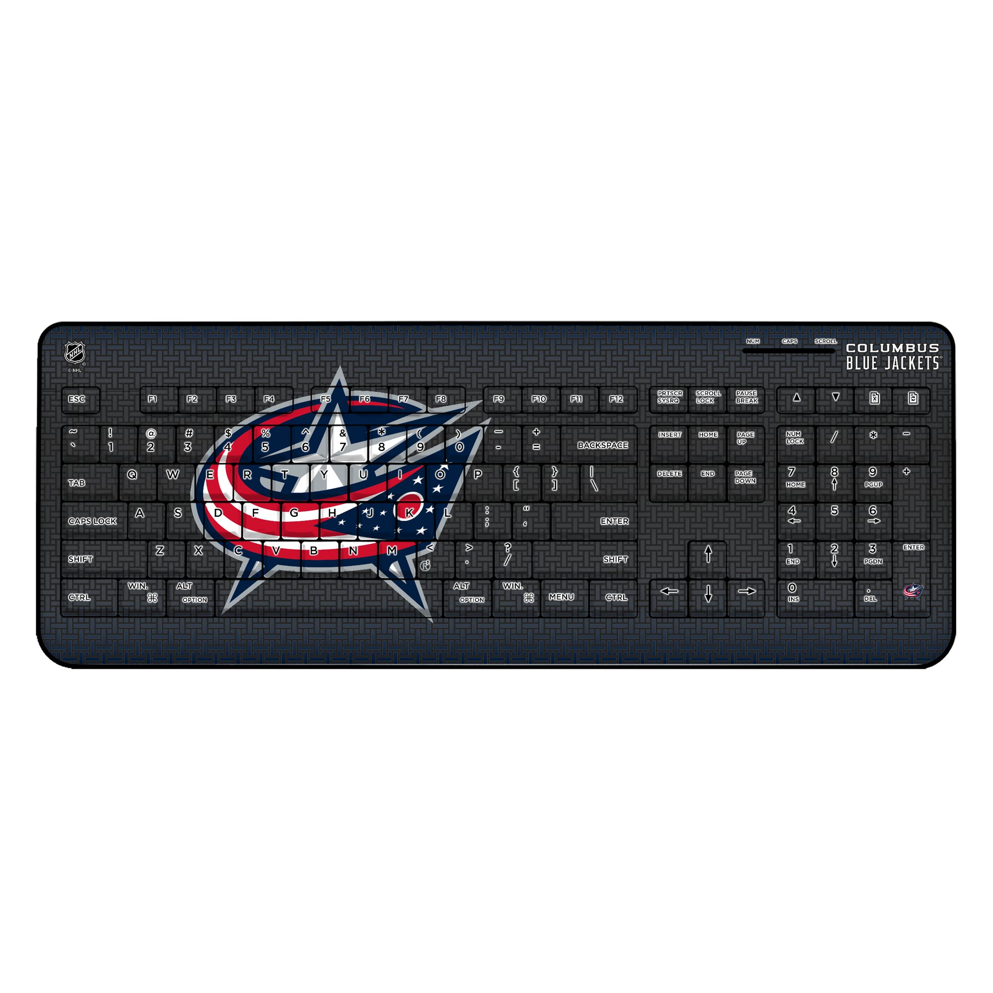 Keyscaper Columbus Blue Jackets Wireless Keyboard