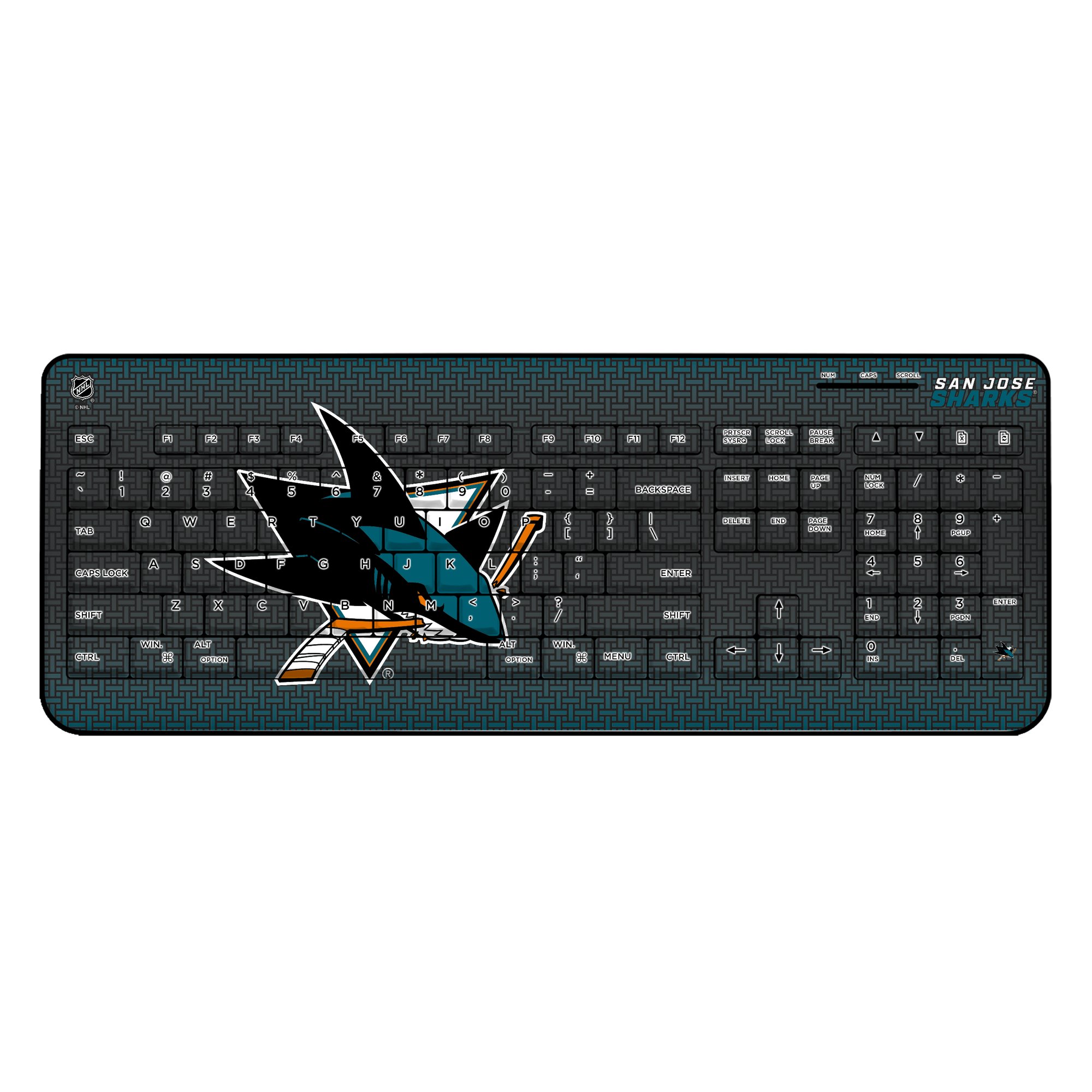 Keyscaper San Jose Sharks Wireless Keyboard
