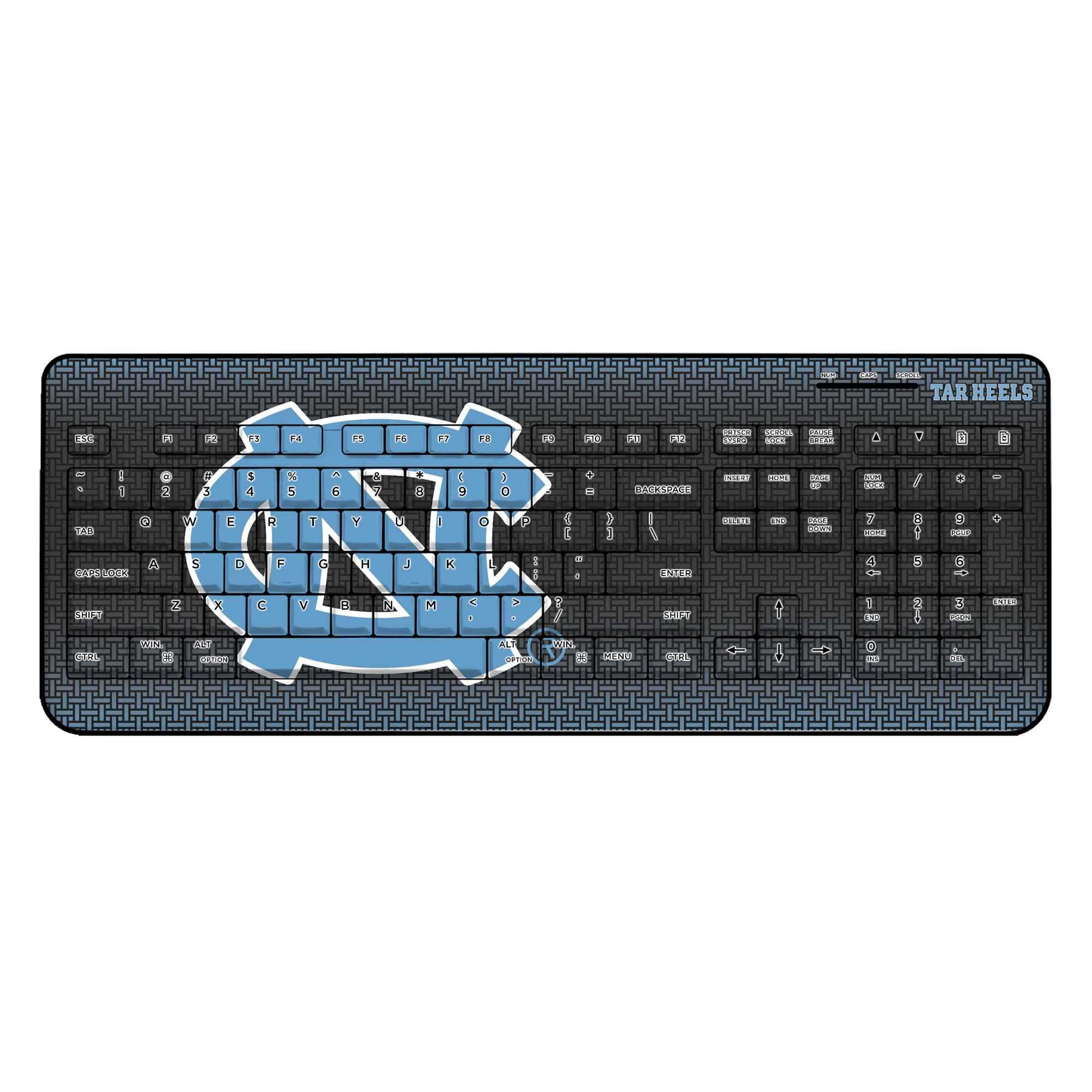 Keyscaper North Carolina Tar Heels Wireless Keyboard