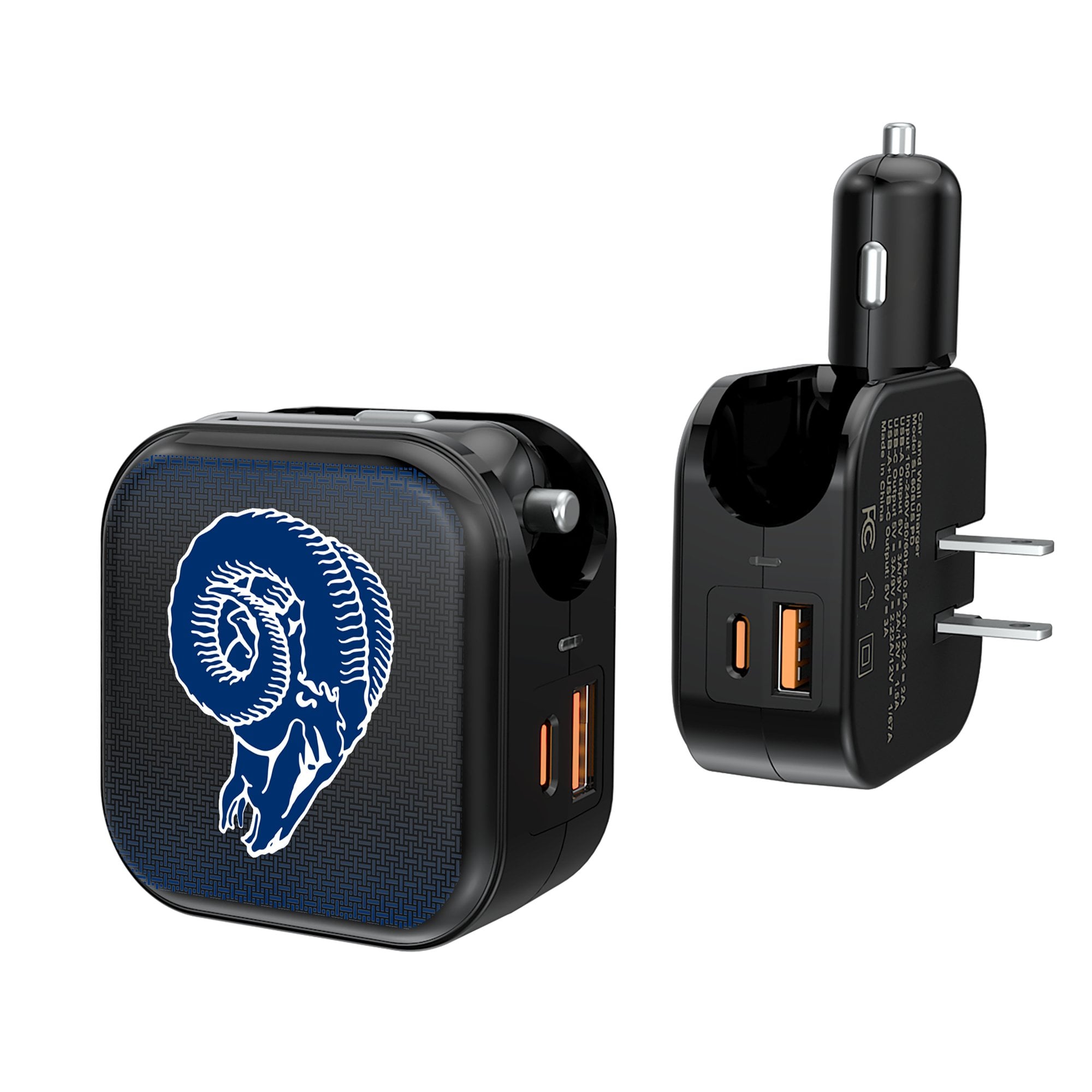 Keyscaper Los Angeles Rams 2-in-1 USB A/C Charger Keyscaper Los Angeles Rams 2-in-1 USB A/C Charger