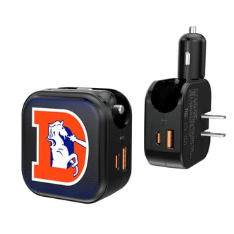 Keyscaper Denver Broncos 2-in-1 USB A/C Charger