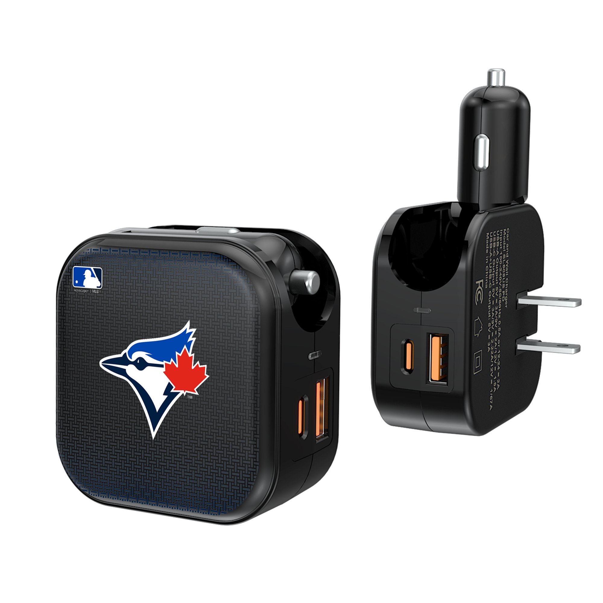Keyscaper Toronto Blue Jays 2-in-1 USB A/C Charger