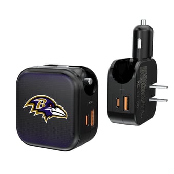 Keyscaper Baltimore Ravens 2-in-1 USB A/C Charger
