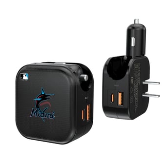 Keyscaper Miami Marlins 2-in-1 USB A/C Charger