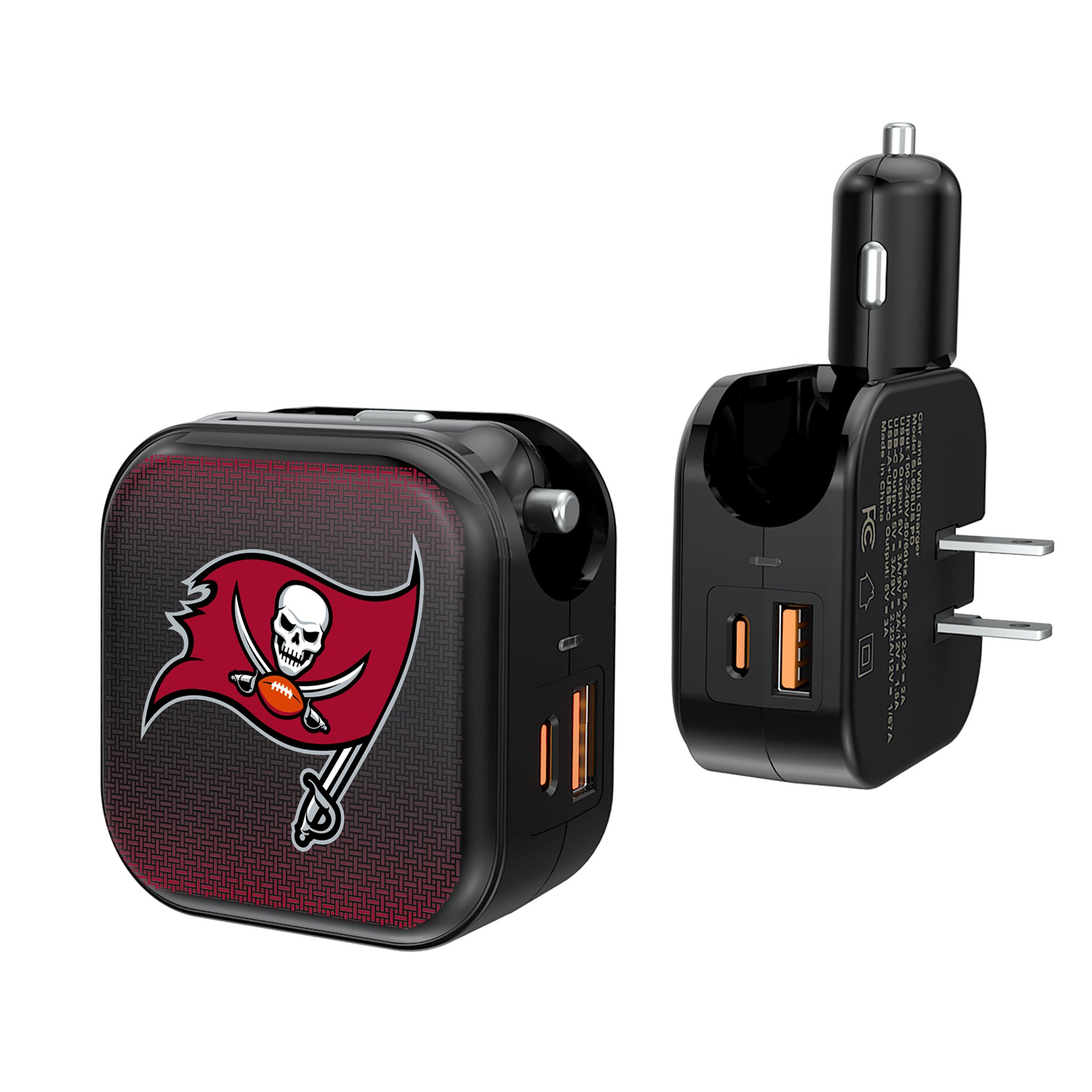 Keyscaper Tampa Bay Buccaneers 2-in-1 USB A/C Charger