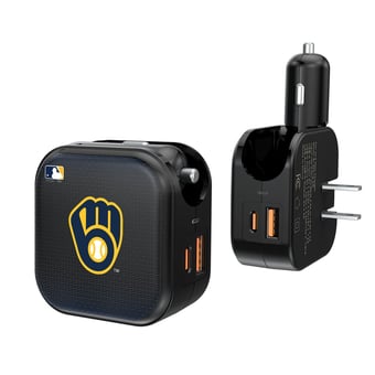 Keyscaper Milwaukee Brewers 2-in-1 USB A/C Charger