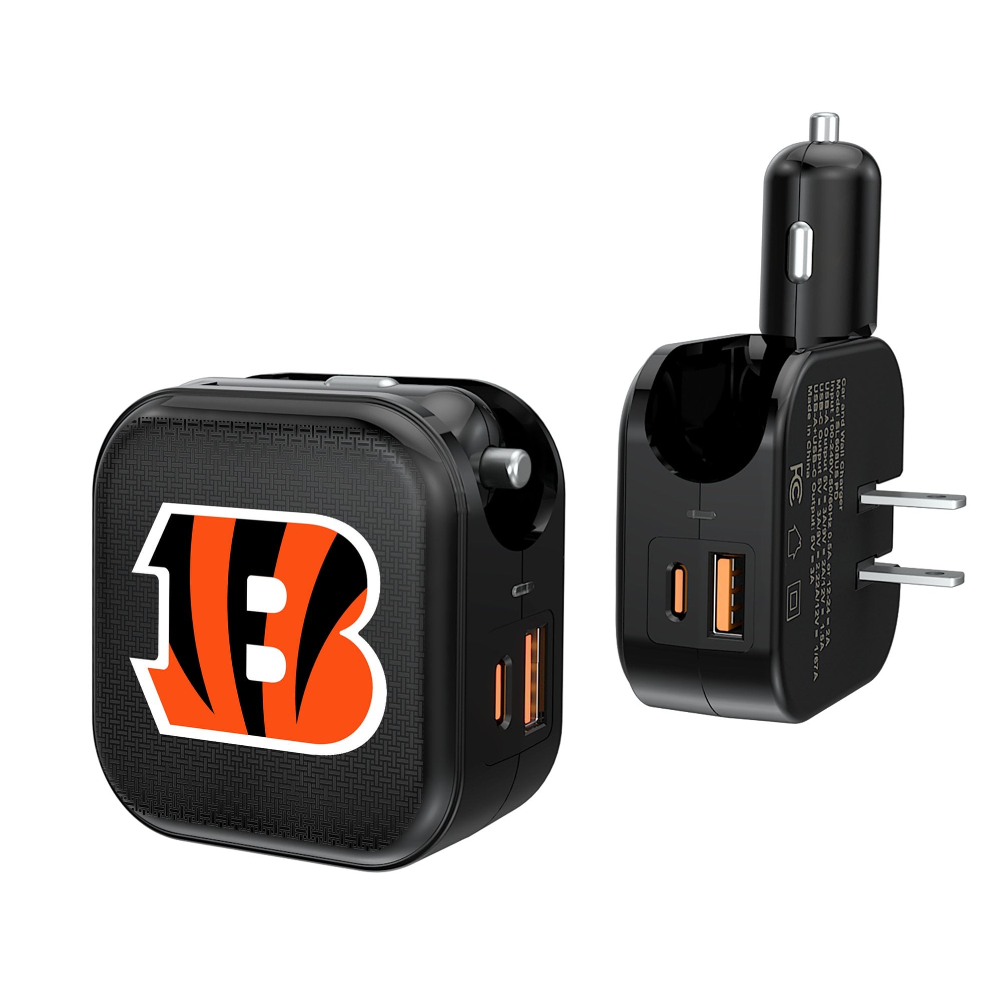 Keyscaper Cincinnati Bengals 2-in-1 USB A/C Charger Keyscaper Cincinnati Bengals 2-in-1 USB A/C Charger