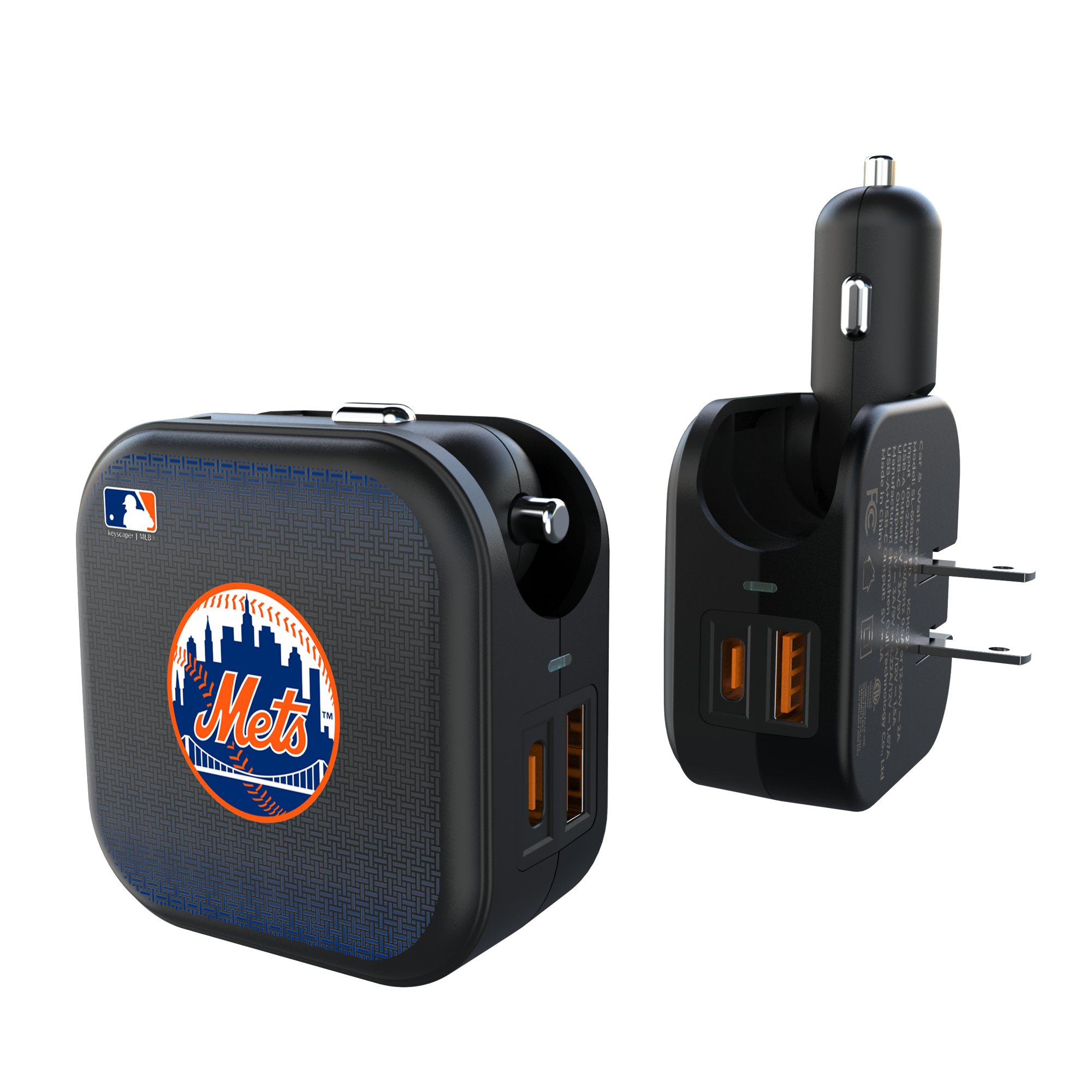Keyscaper New York Mets 2-in-1 USB A/C Charger