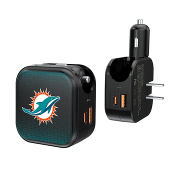 Keyscaper Miami Dolphins 2-in-1 USB A/C Charger