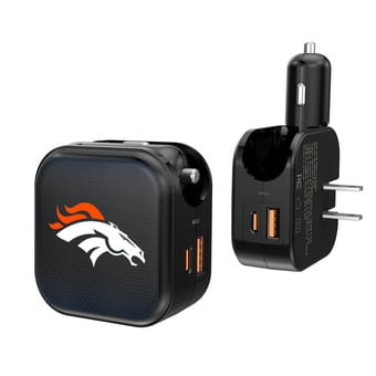 Keyscaper Denver Broncos 2-in-1 USB A/C Charger