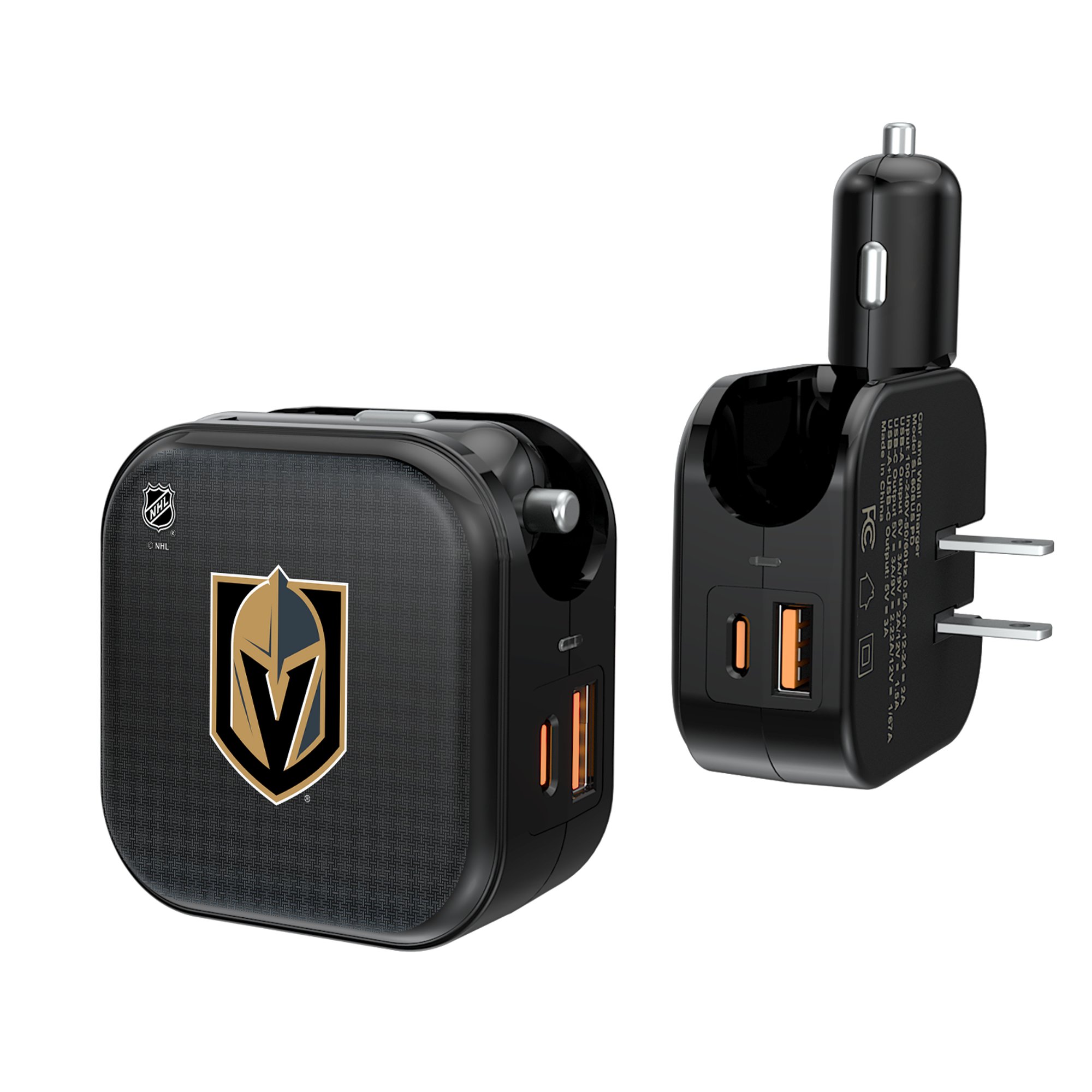 Keyscaper Vegas Golden Knights 2-in-1 USB A/C Charger