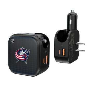 Keyscaper Columbus Blue Jackets 2-in-1 USB A/C Charger