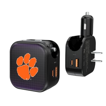 Keyscaper Clemson Tigers 2-in-1 USB A/C Charger