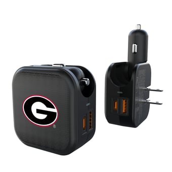 Keyscaper Georgia Bulldogs 2-in-1 USB A/C Charger